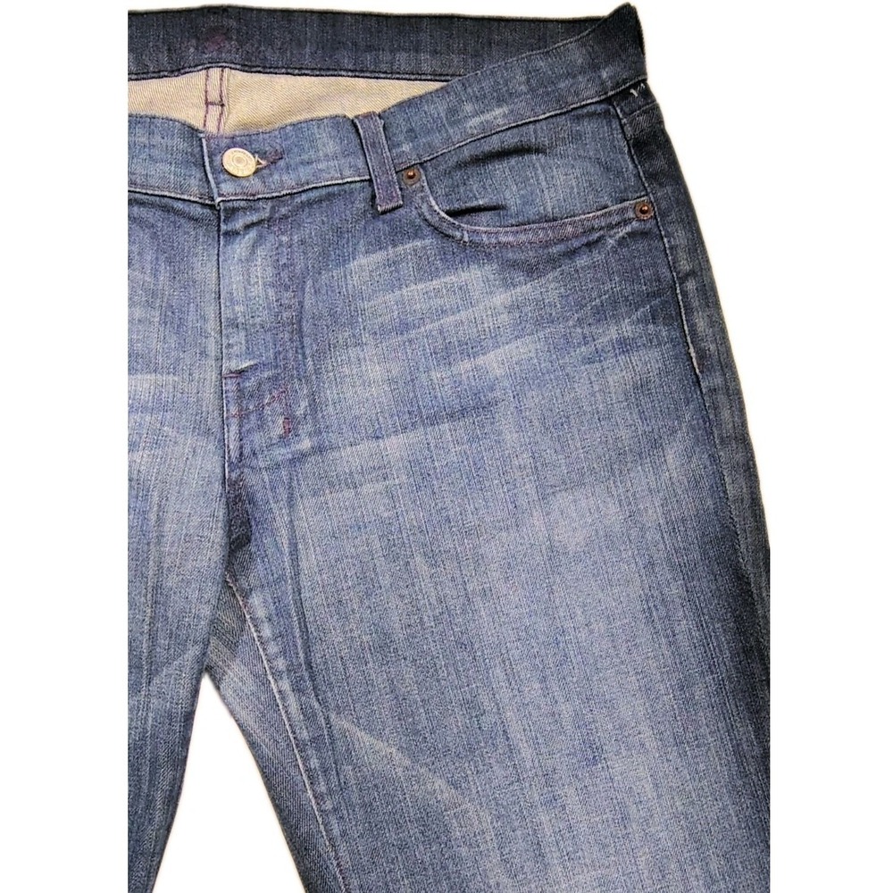 7 For All Mankind Dojo Women Bootcut Flare Jeans Blue Size 32 Mid Rise Denim USA - Picture 3 of 16